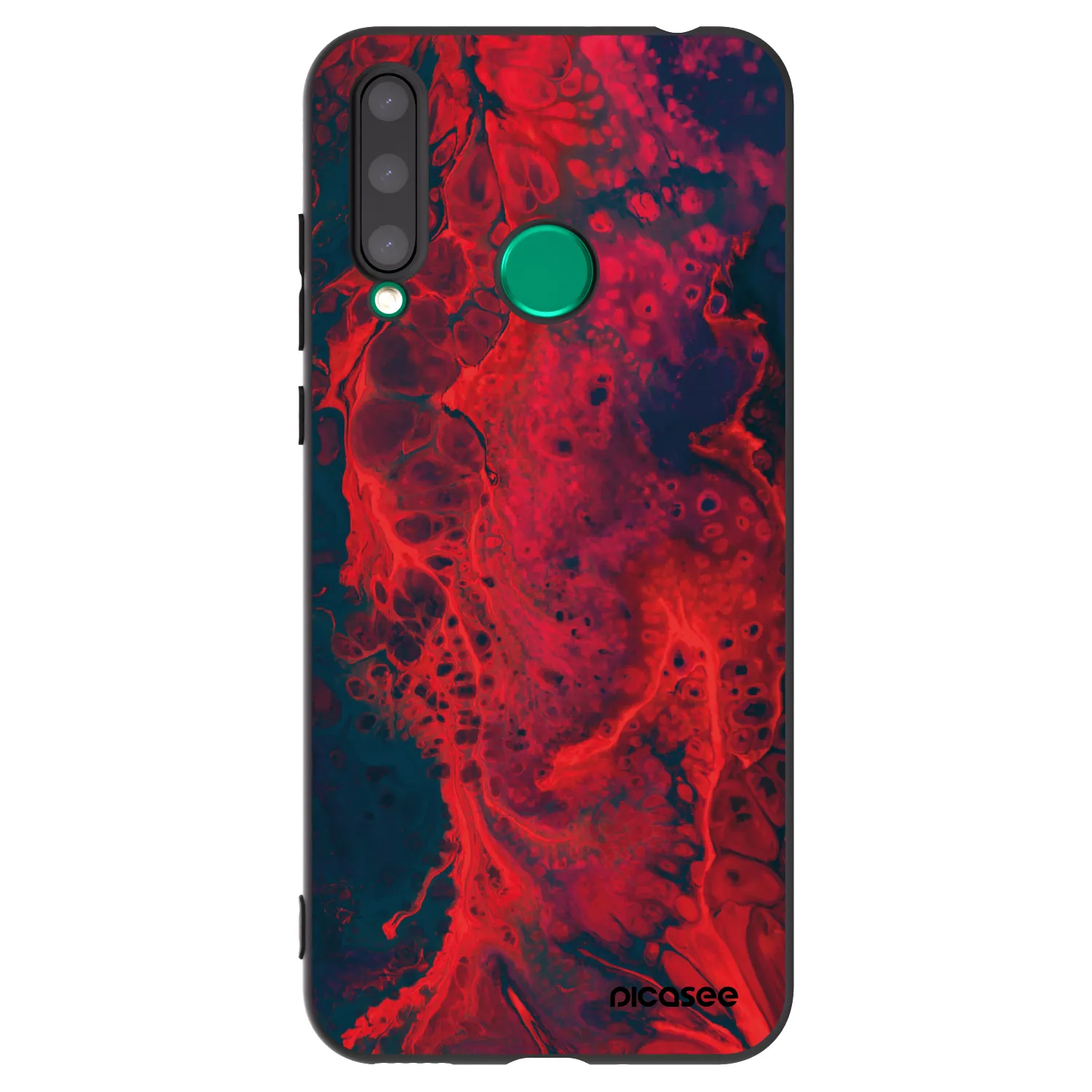 Picasee husă neagră din silicon pentru Honor 20 Lite - Organic red