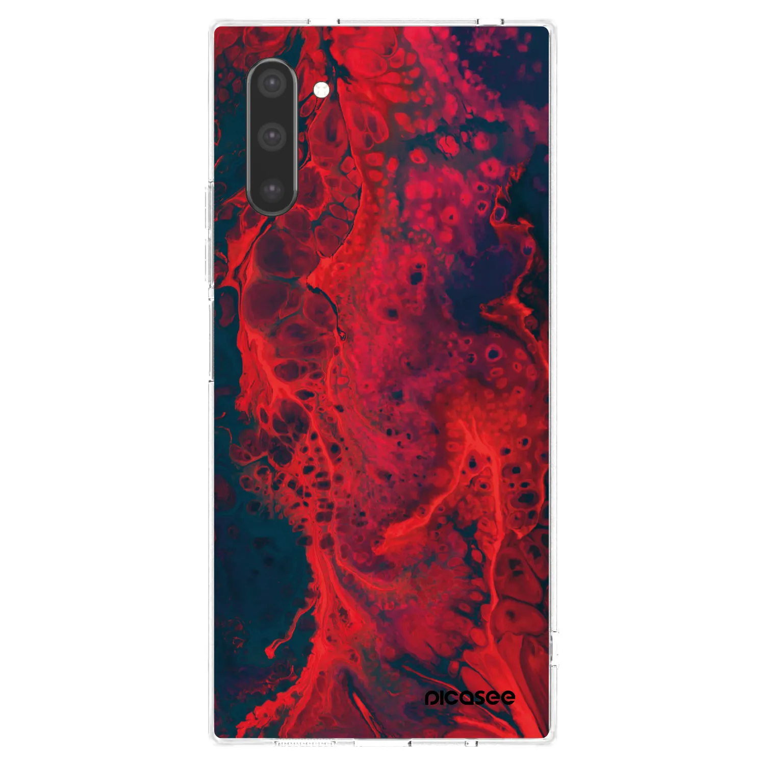 Picasee husă transparentă din silicon pentru Samsung Galaxy Note 10 N970F - Organic red