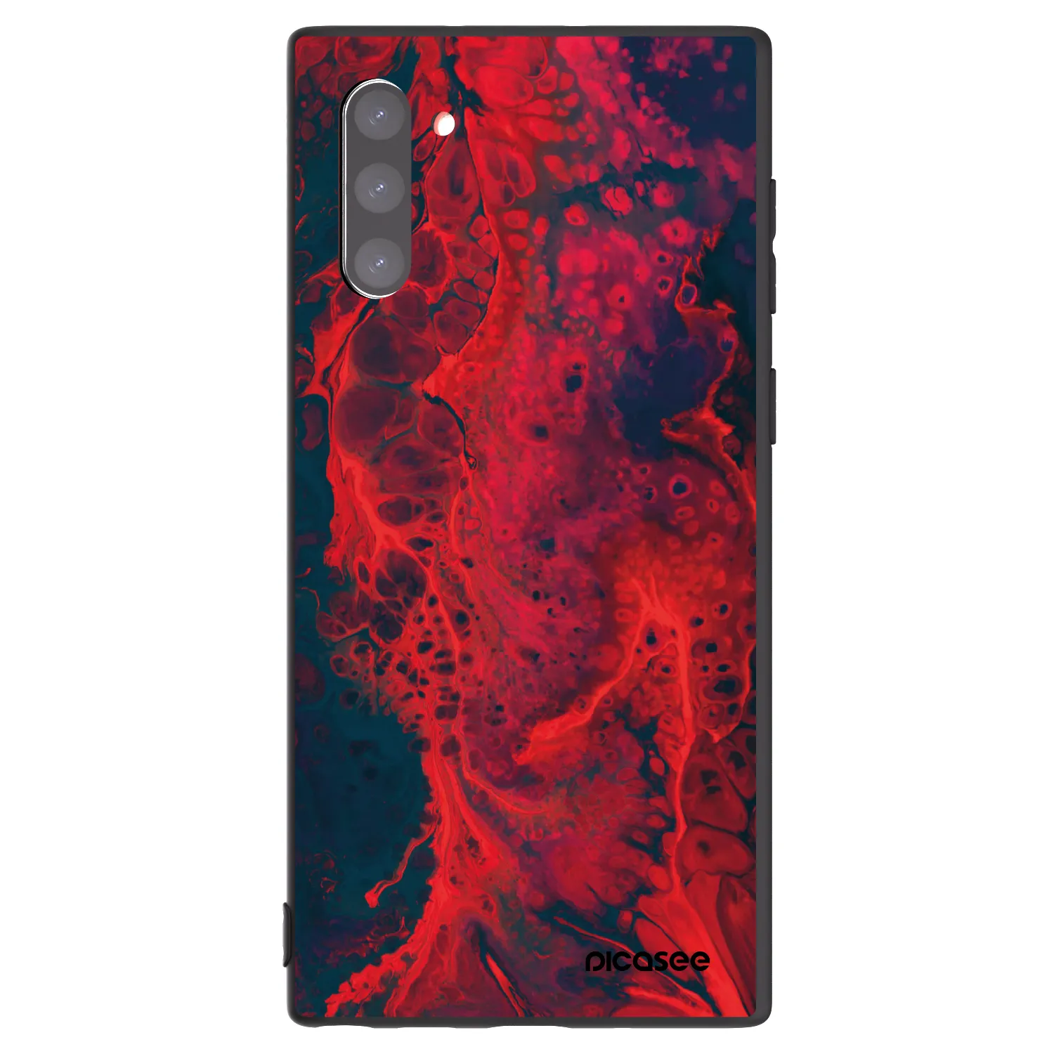 Picasee husă neagră din silicon pentru Samsung Galaxy Note 10 N970F - Organic red