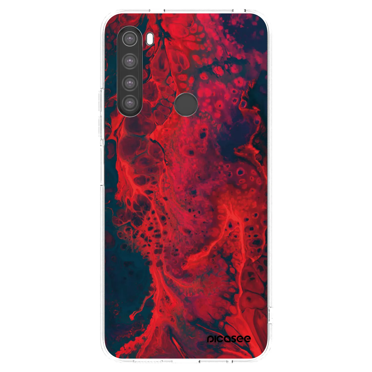 Picasee husă transparentă din silicon pentru Xiaomi Redmi Note 8 - Organic red