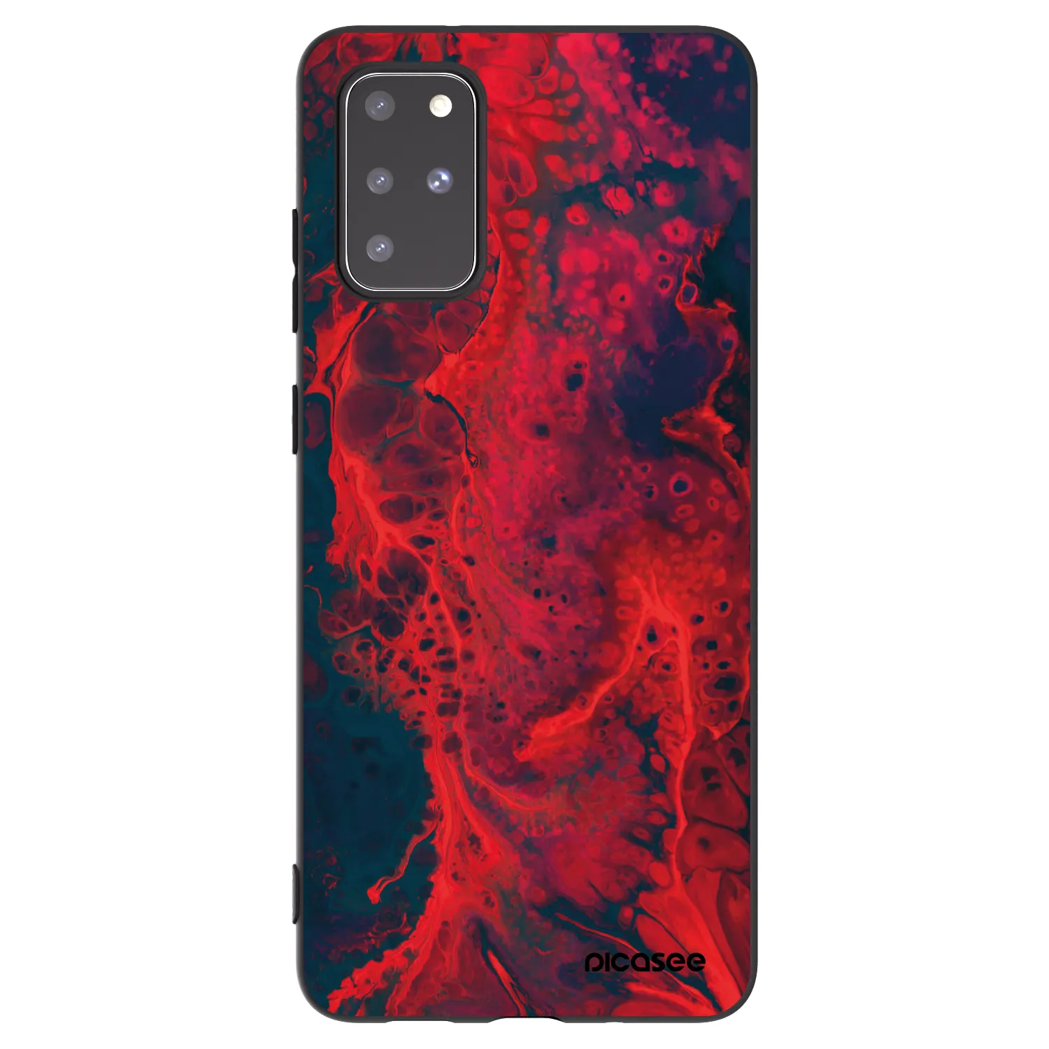 Picasee husă neagră din silicon pentru Samsung Galaxy S20+ G985F - Organic red
