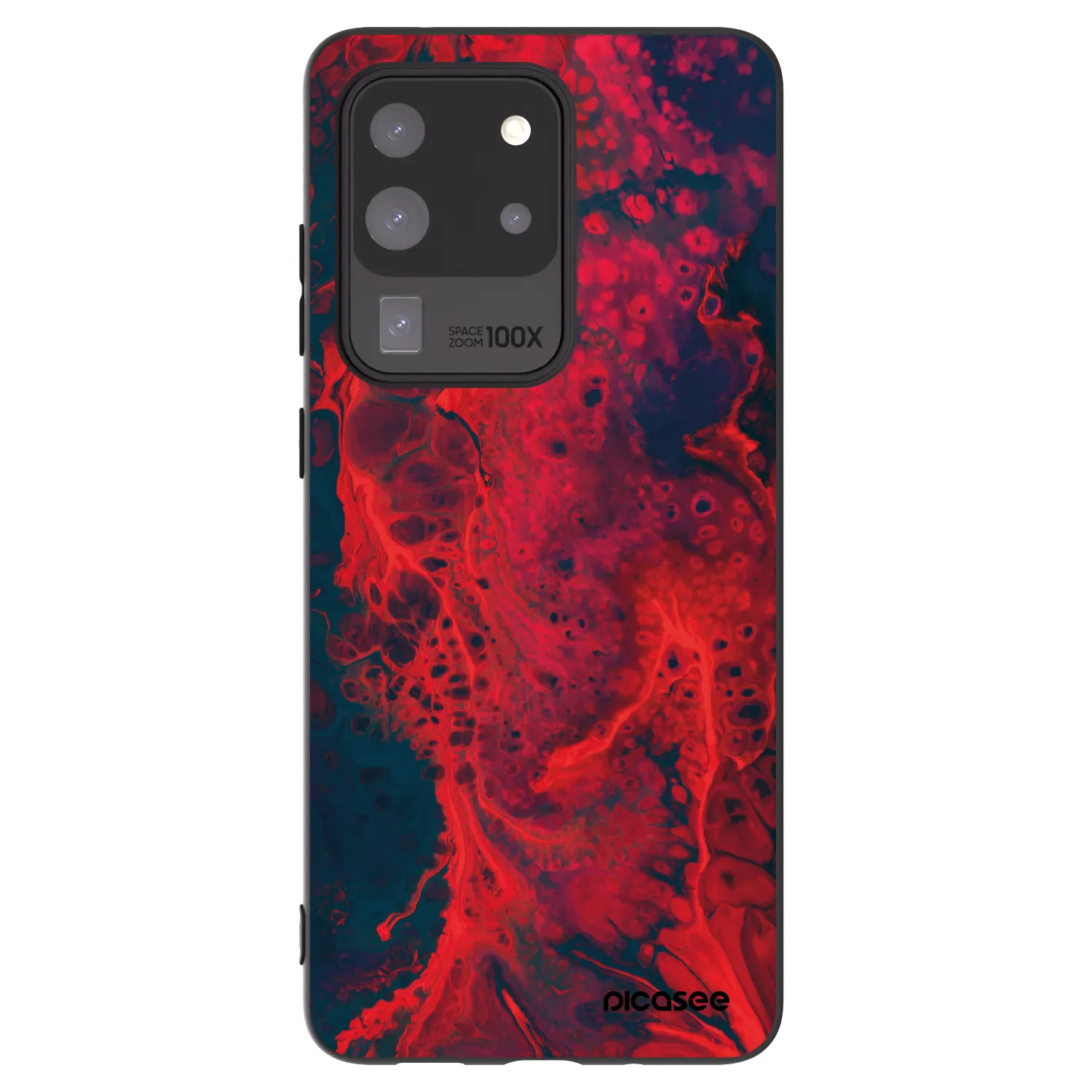 Picasee husă neagră din silicon pentru Samsung Galaxy S20 Ultra 5G G988F - Organic red