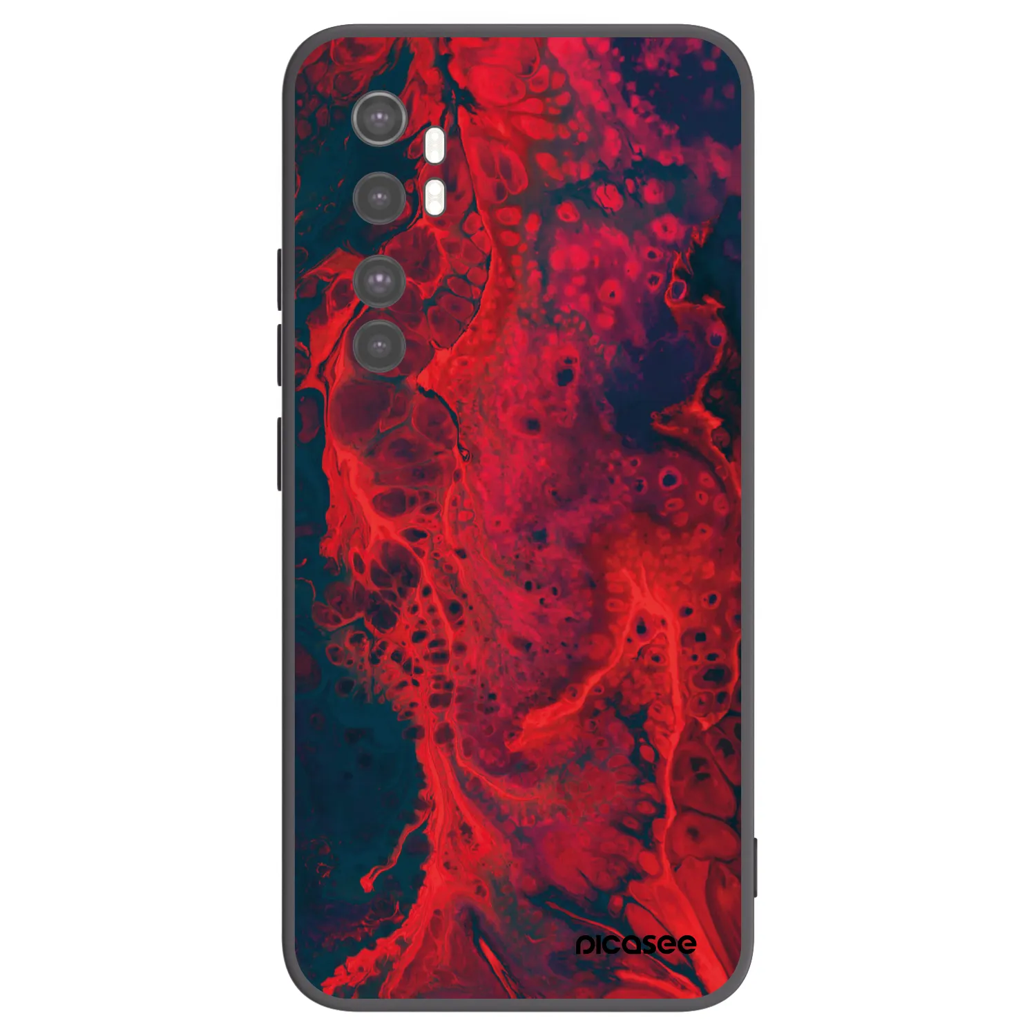 Picasee husă neagră din silicon pentru Xiaomi Mi Note 10 Lite - Organic red