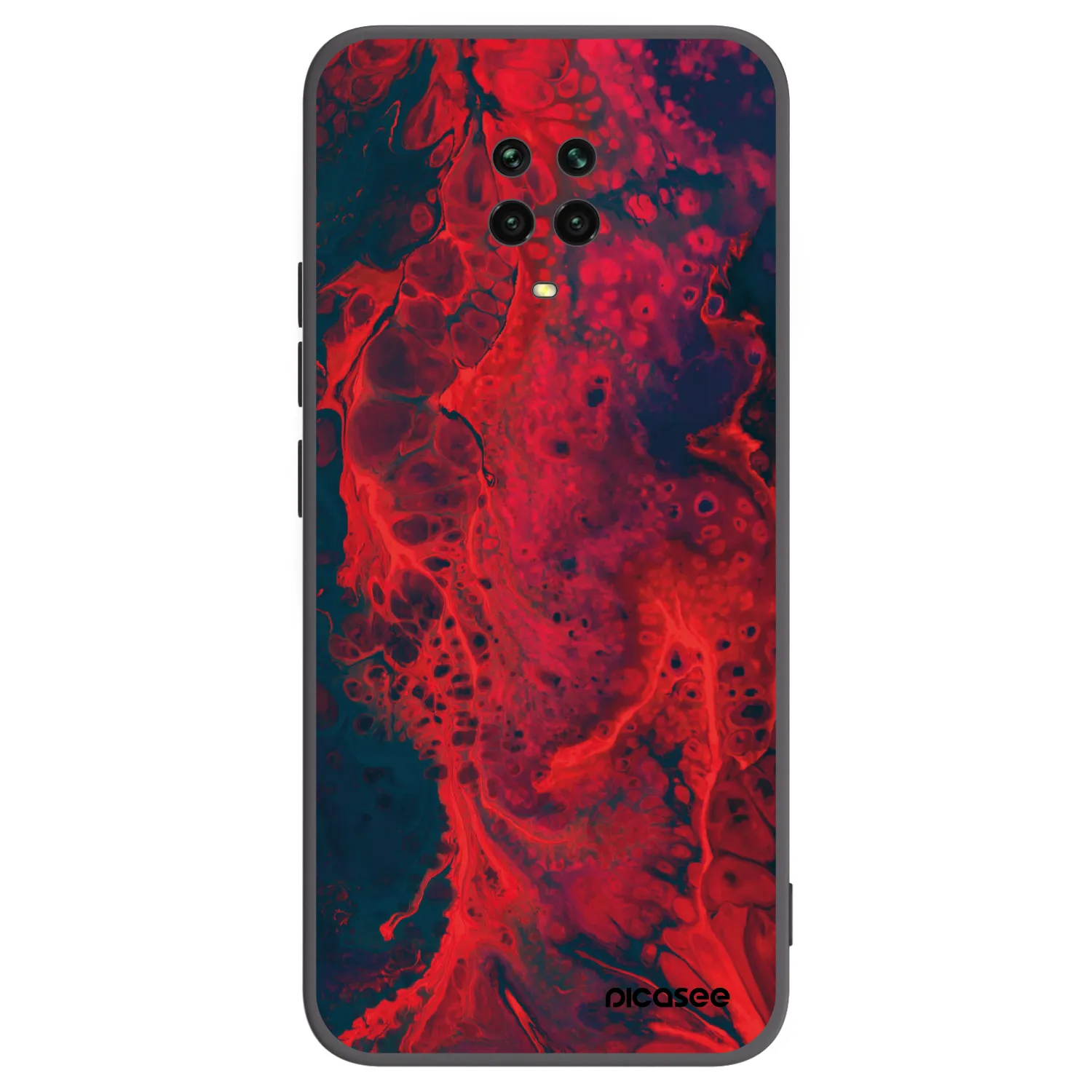Picasee husă neagră din silicon pentru Xiaomi Redmi Note 9S - Organic red