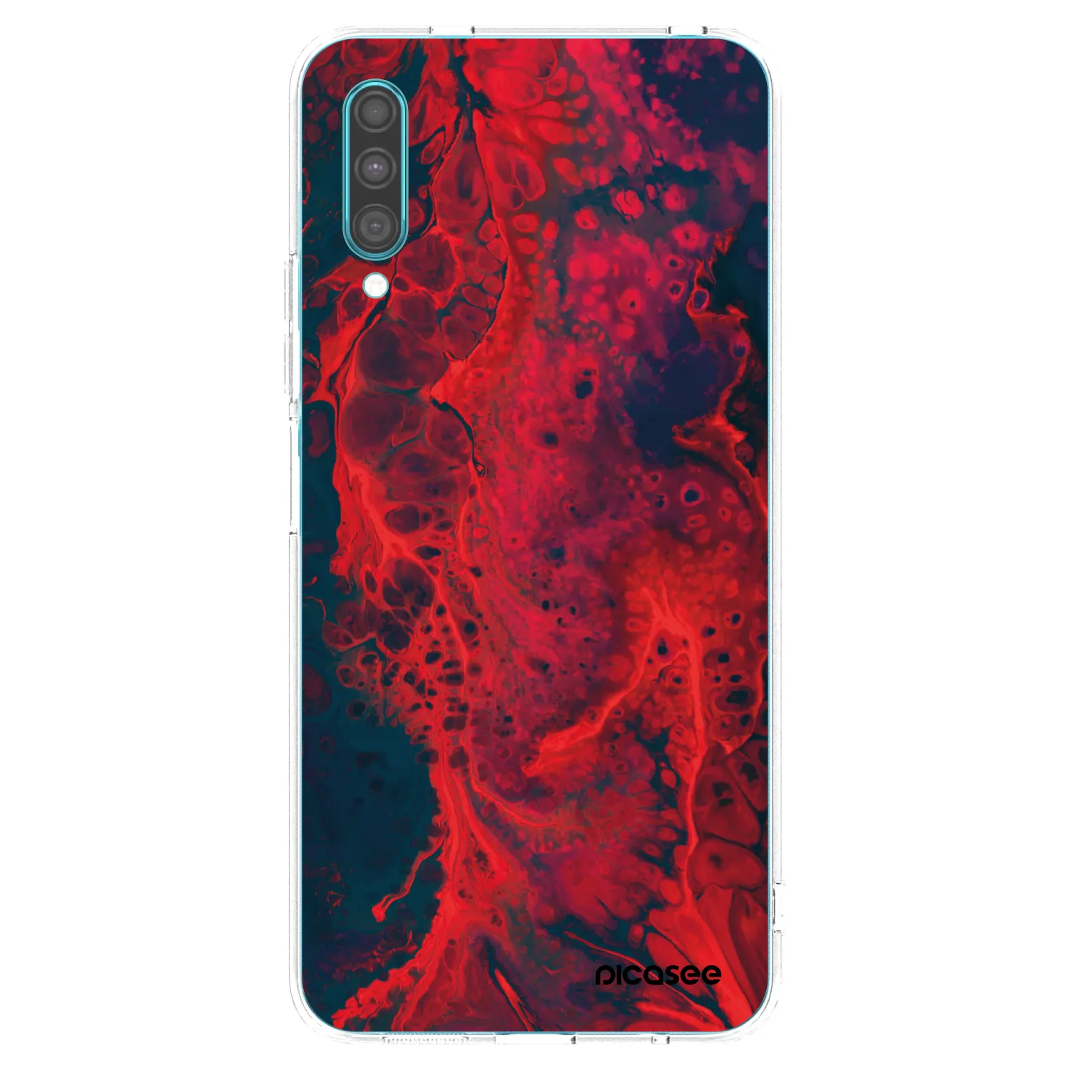 Picasee husă transparentă din silicon pentru Samsung Galaxy A30s A307F - Organic red