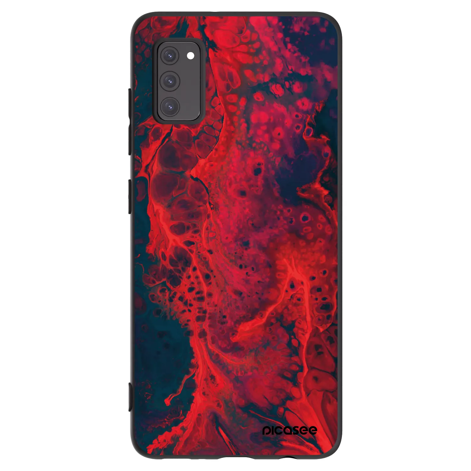Picasee husă neagră din silicon pentru Samsung Galaxy A41 A415F - Organic red