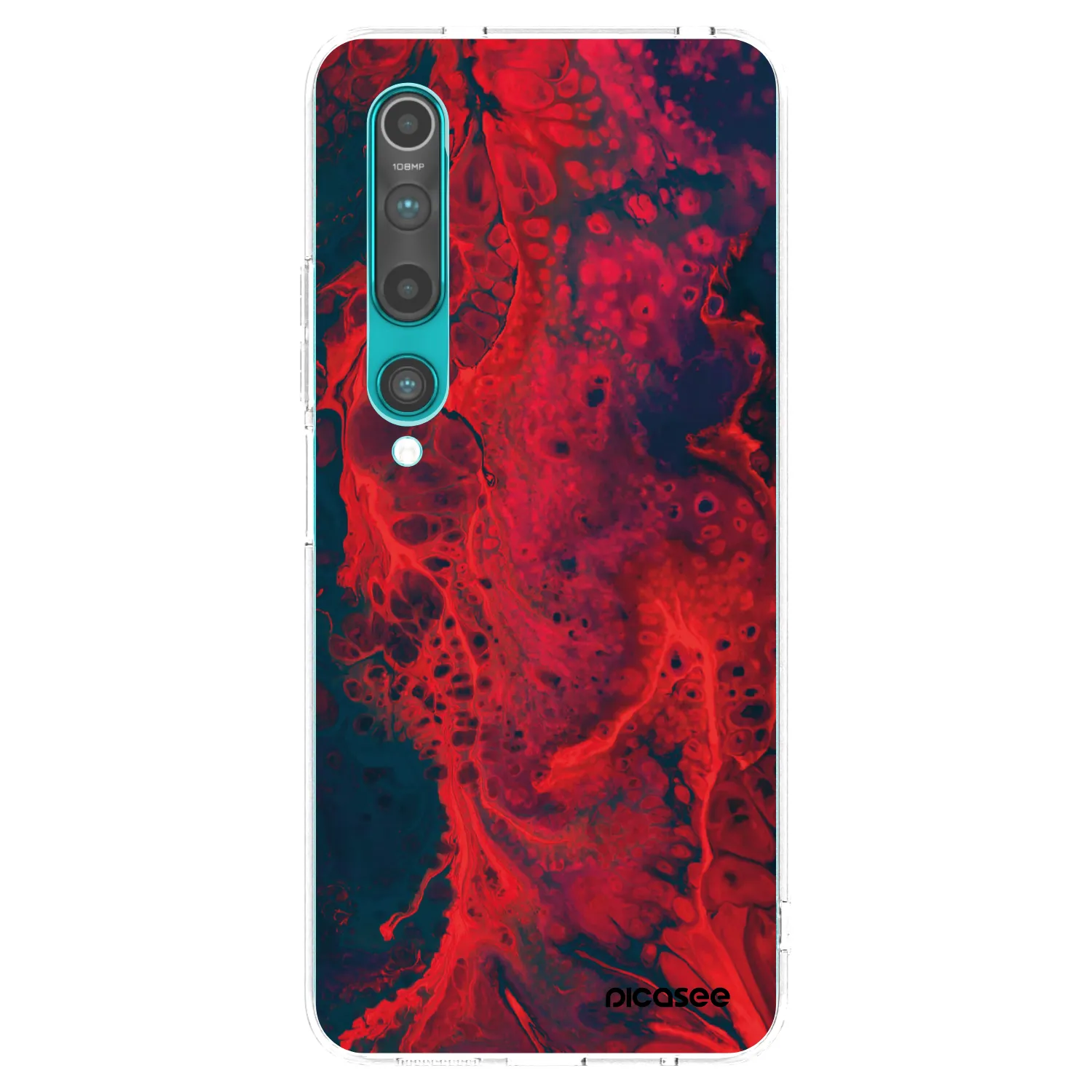 Picasee husă transparentă din silicon pentru Xiaomi Mi 10 - Organic red