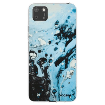 Picasee husă transparentă din silicon pentru Huawei Y5P - Organic blue