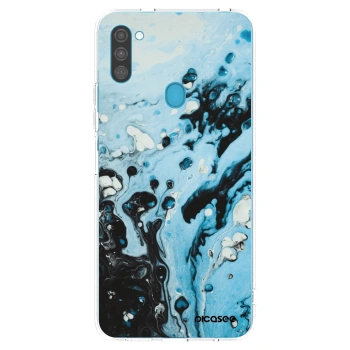 Picasee husă transparentă din silicon pentru Samsung Galaxy M11 - Organic blue