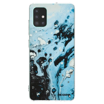 Picasee husă transparentă din silicon pentru Samsung Galaxy M51 M515F - Organic blue