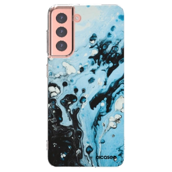 Picasee husă transparentă din silicon pentru Samsung Galaxy S21 5G G991B - Organic blue
