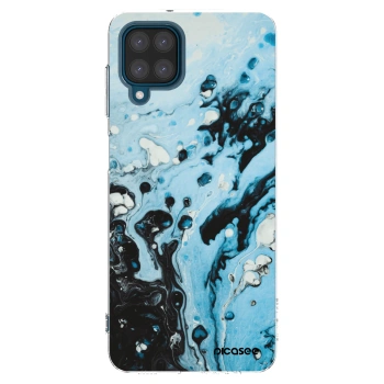 Picasee husă transparentă din silicon pentru Samsung Galaxy A12 A125F - Organic blue