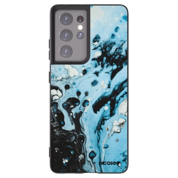 Picasee husă neagră din silicon pentru Samsung Galaxy S21 Ultra 5G G998B - Organic blue