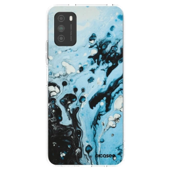 Picasee husă transparentă din silicon pentru Xiaomi Poco M3 - Organic blue