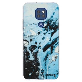 Picasee husă transparentă din silicon pentru Motorola Moto G9 Play - Organic blue