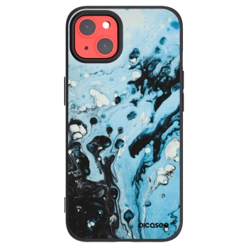 Picasee husă neagră din silicon pentru Apple iPhone 13 - Organic blue