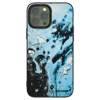 Picasee husă neagră din silicon pentru Apple iPhone 13 Pro Max - Organic blue