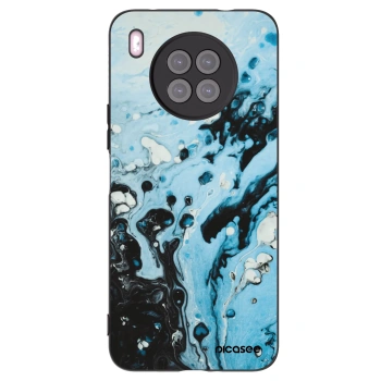 Picasee husă neagră din silicon pentru Huawei Nova 8i - Organic blue