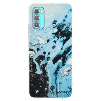 Picasee husă transparentă din silicon pentru Motorola Moto G60 - Organic blue