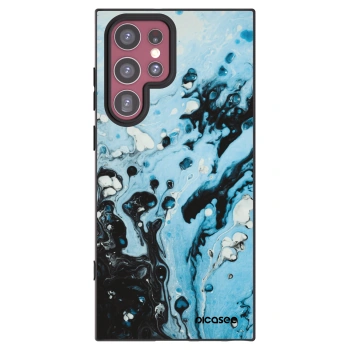 Picasee husă neagră din silicon pentru Samsung Galaxy S22 Ultra 5G - Organic blue