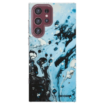 Picasee husă transparentă din silicon pentru Samsung Galaxy S22 Ultra 5G - Organic blue
