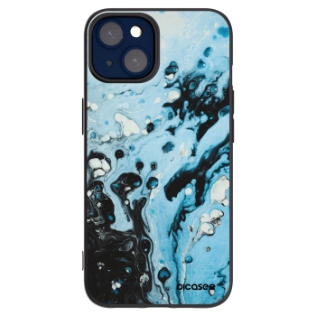 Picasee husă neagră din silicon pentru Apple iPhone 14 - Organic blue