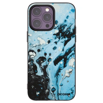 Picasee husă neagră din silicon pentru Apple iPhone 14 Pro Max - Organic blue