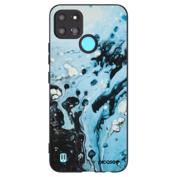 Picasee husă neagră din silicon pentru Realme C21Y - Organic blue