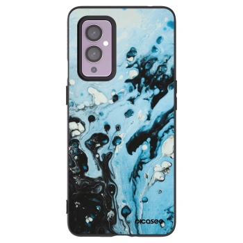 Picasee husă neagră din silicon pentru OnePlus 9 - Organic blue