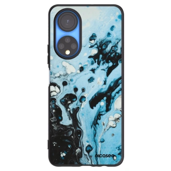 Picasee husă neagră din silicon pentru Honor X7 - Organic blue