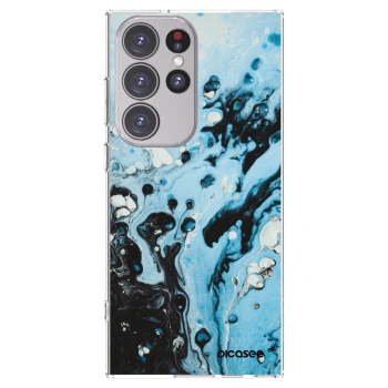 Picasee husă transparentă din silicon pentru Samsung Galaxy S23 Ultra 5G - Organic blue