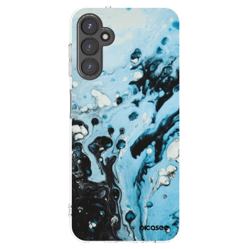 Picasee husă transparentă din silicon pentru Samsung Galaxy A14 4G A145R - Organic blue