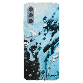 Picasee husă transparentă din silicon pentru Motorola Moto G62 - Organic blue