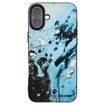 Picasee husă neagră din silicon pentru Apple iPhone 16 Plus - Organic blue