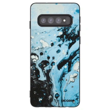 Picasee husă neagră din silicon pentru Samsung Galaxy S10 G973 - Organic blue