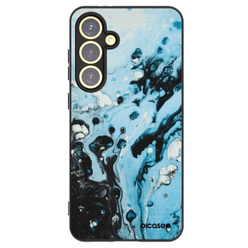 Picasee husă neagră din silicon pentru Samsung Galaxy S24 FE S721B - Organic blue