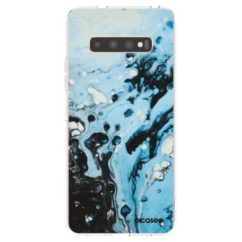 Picasee husă transparentă din silicon pentru Samsung Galaxy S10 Plus G975 - Organic blue