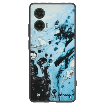 Picasee husă neagră din silicon pentru Motorola Moto G35 5G - Organic blue