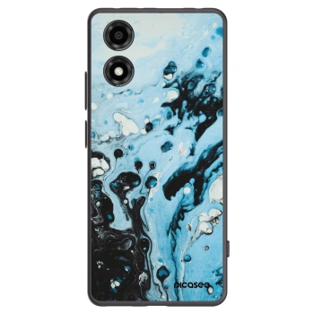 Picasee husă neagră din silicon pentru Motorola Moto E14 - Organic blue