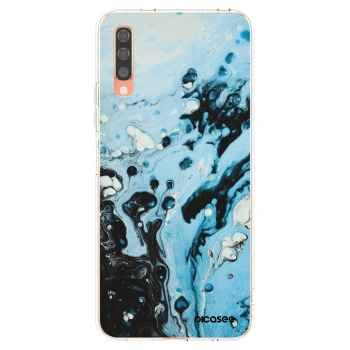Picasee husă transparentă din silicon pentru Samsung Galaxy A70 A705F - Organic blue