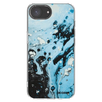Picasee husă transparentă din silicon pentru Apple iPhone 17e - Organic blue