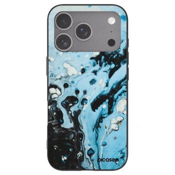 Picasee husă neagră din silicon pentru Apple iPhone 18 Pro - Organic blue
