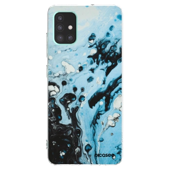 Picasee husă transparentă din silicon pentru Samsung Galaxy A51 A515F - Organic blue