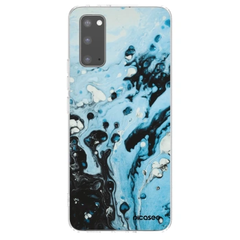 Picasee husă transparentă din silicon pentru Samsung Galaxy S20 G980F - Organic blue