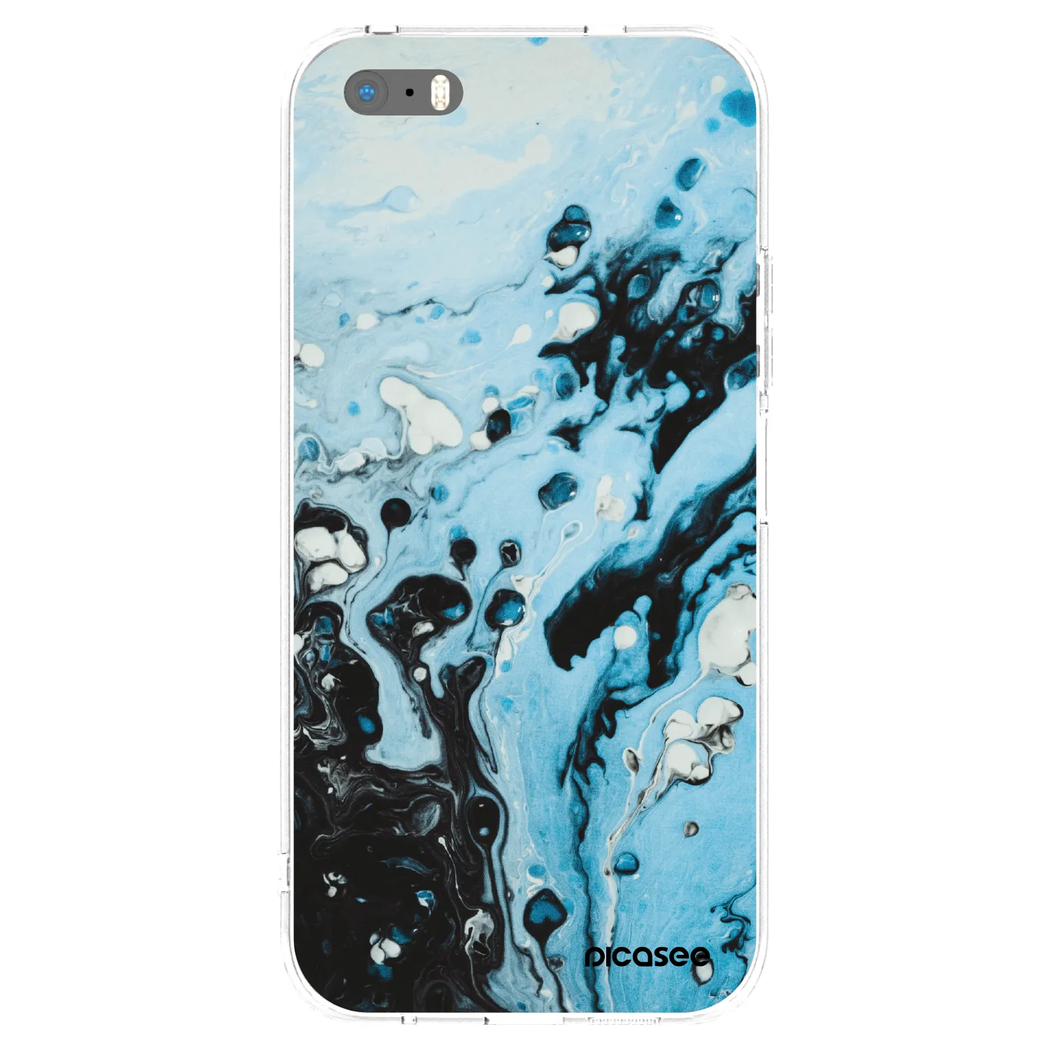 Picasee husă transparentă din silicon pentru Apple iPhone 5/5S/SE - Organic blue