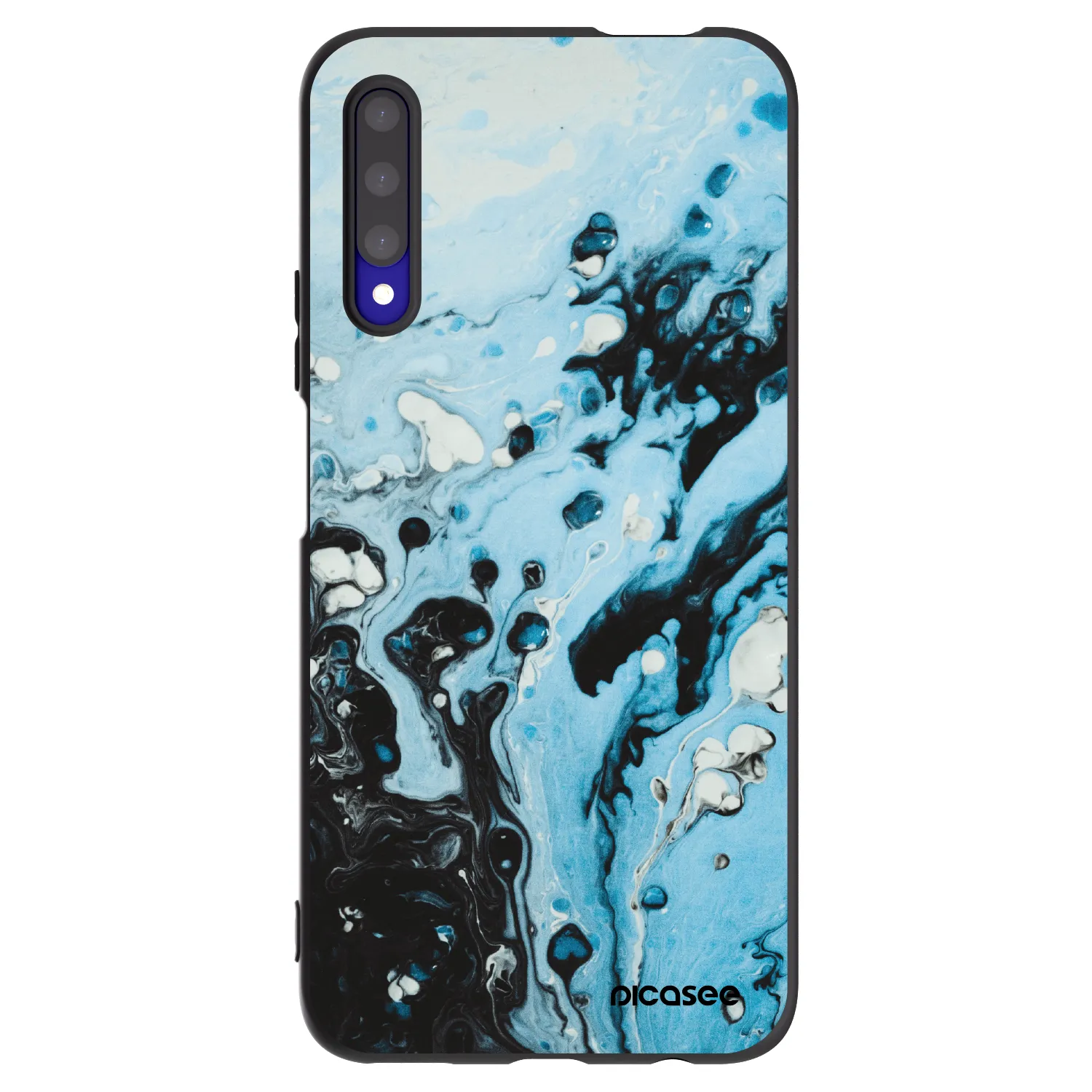 Picasee husă neagră din silicon pentru Honor 9X Pro - Organic blue