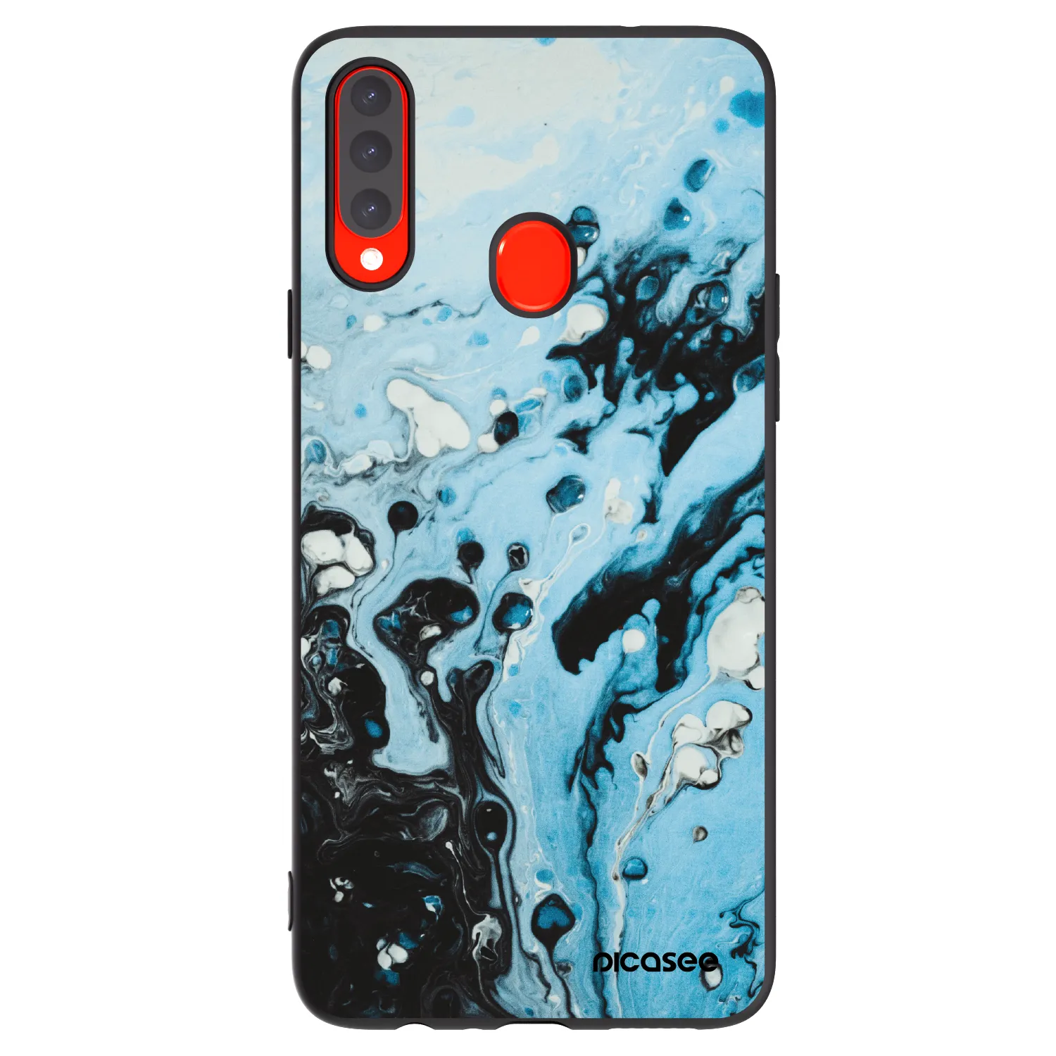 Picasee husă neagră din silicon pentru Samsung Galaxy A20s - Organic blue