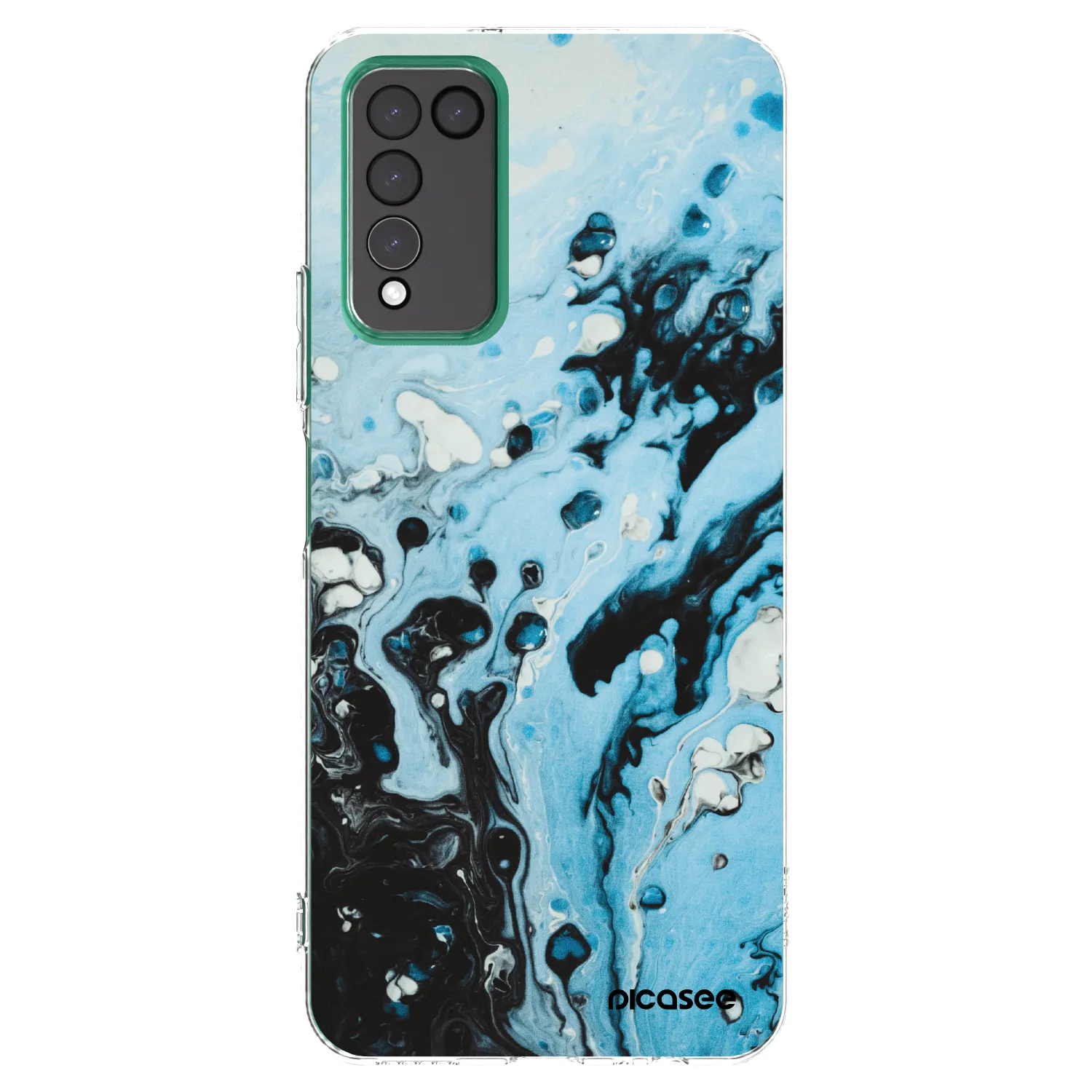 Picasee husă transparentă din silicon pentru Honor 10X Lite - Organic blue
