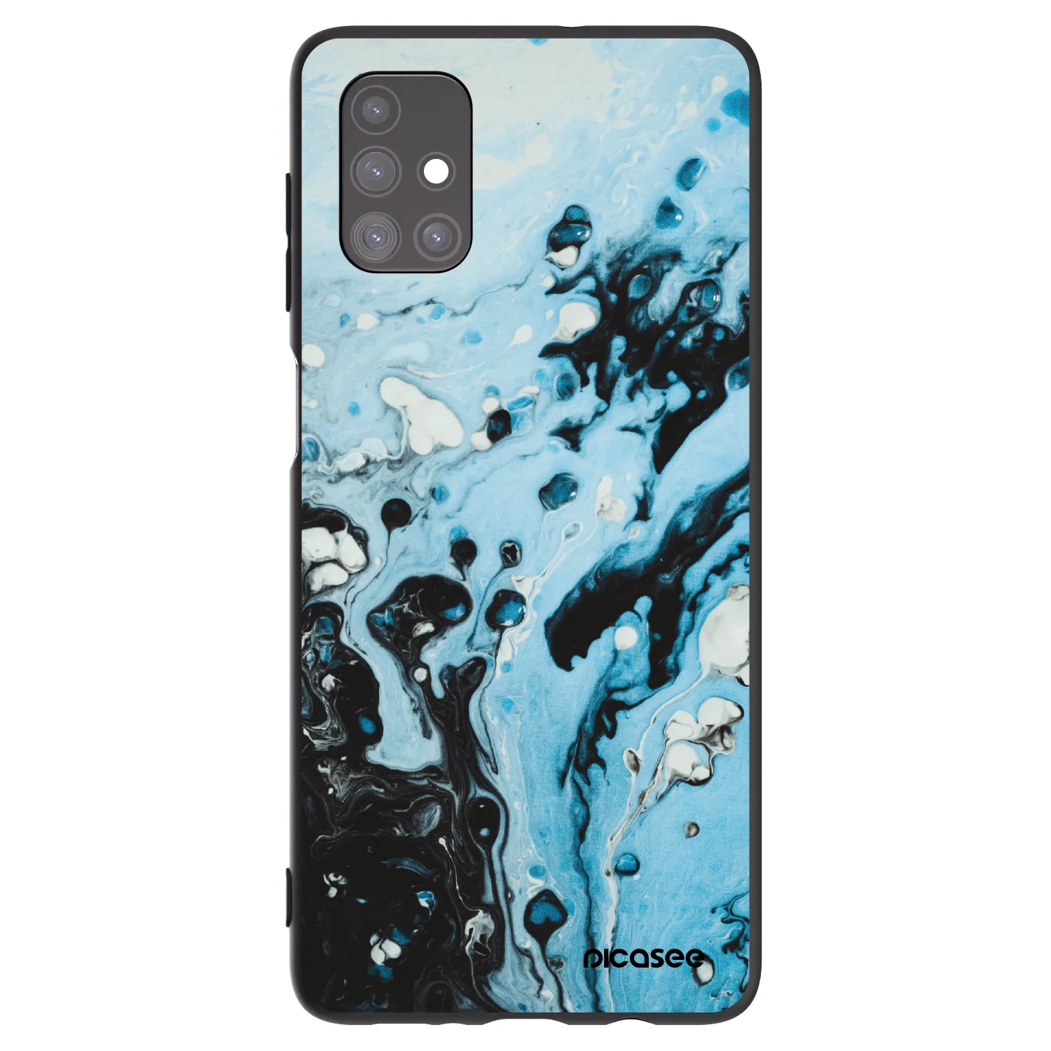 Picasee husă neagră din silicon pentru Samsung Galaxy M51 M515F - Organic blue