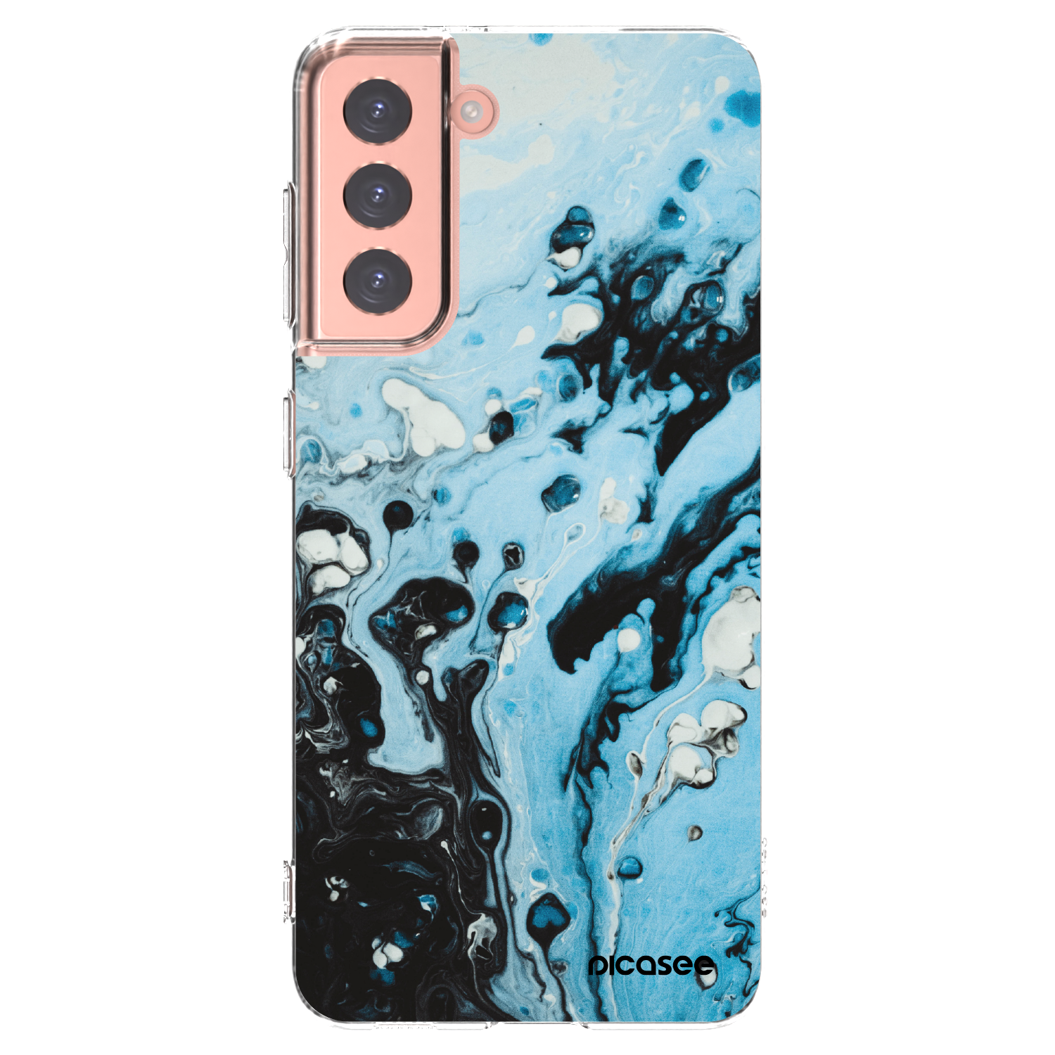 Picasee husă transparentă din silicon pentru Samsung Galaxy S21 5G G991B - Organic blue